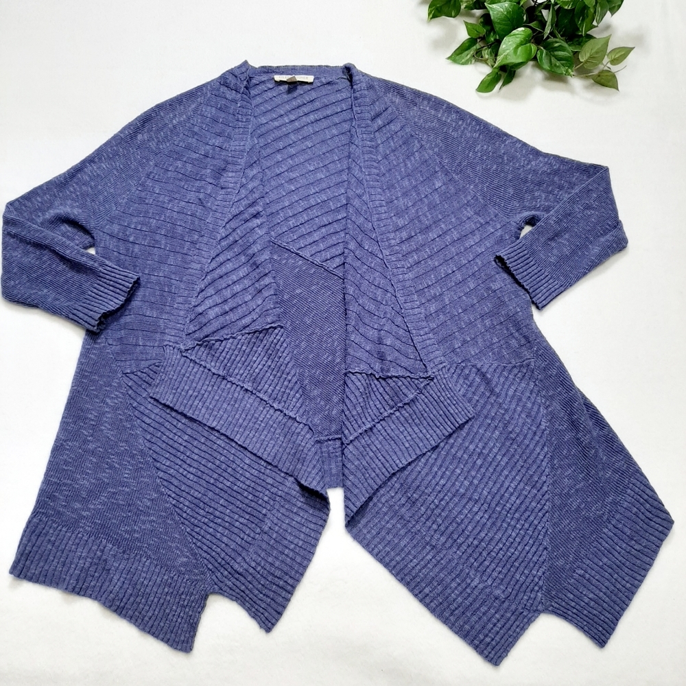 Eileen Fisher Open Linen Blend Cardigan Size PS